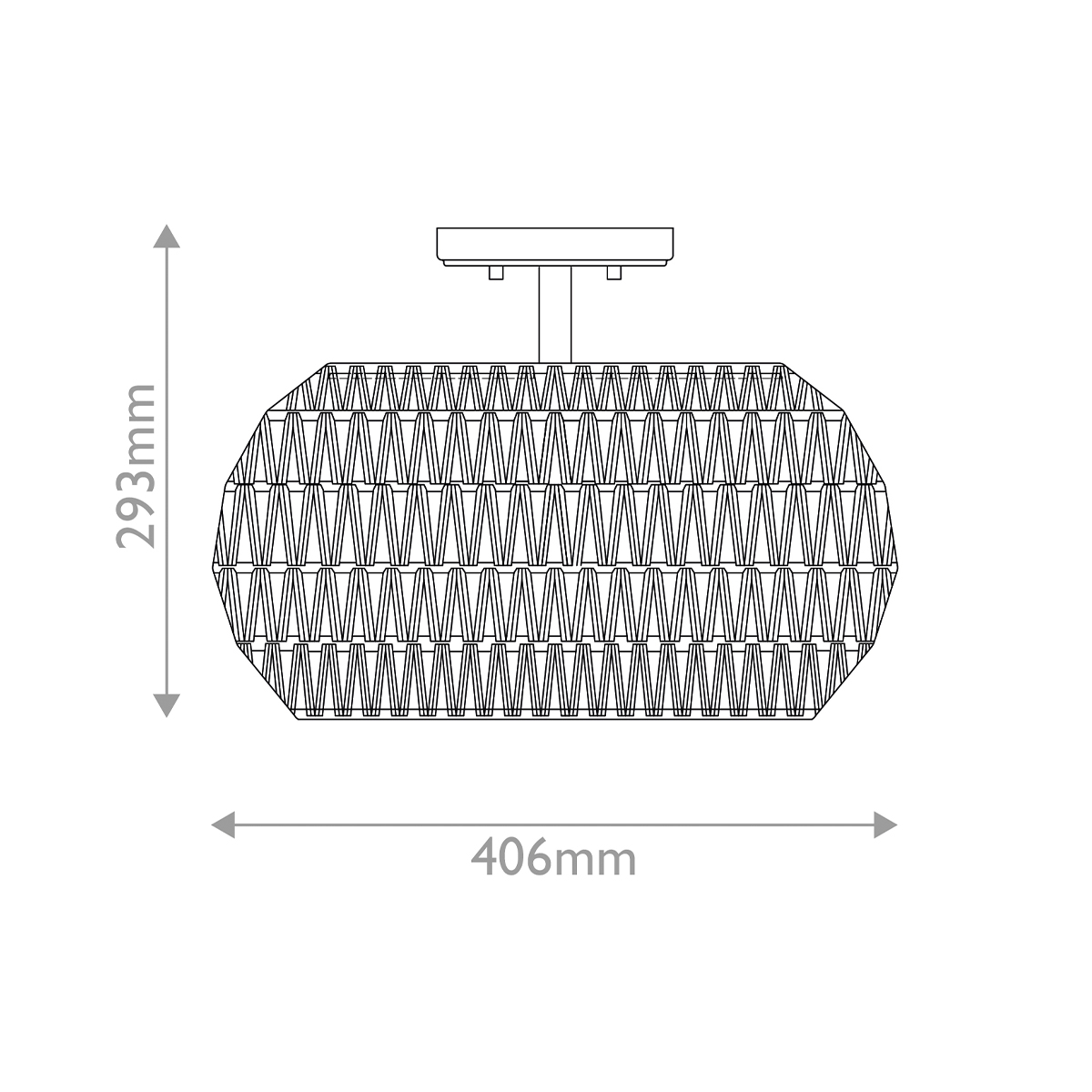 Потолочный светильник с плафоном из плетеного джута и черным каркасом Quoizel в Москве