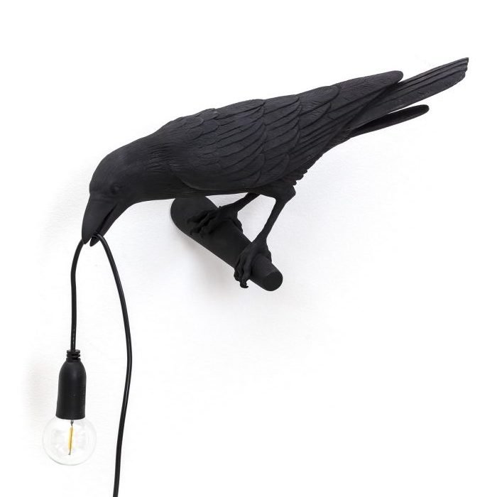  Seletti Bird Lamp Black Looking    | Loft Concept 