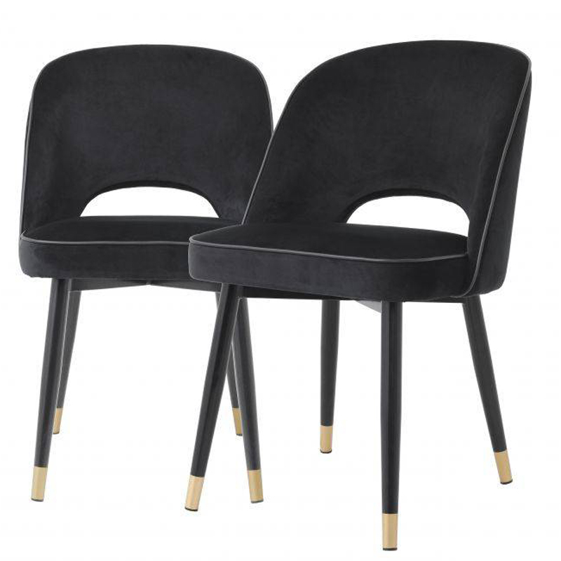 Комплект из двух стульев Eichholtz Dining Chair Cliff set of 2 black