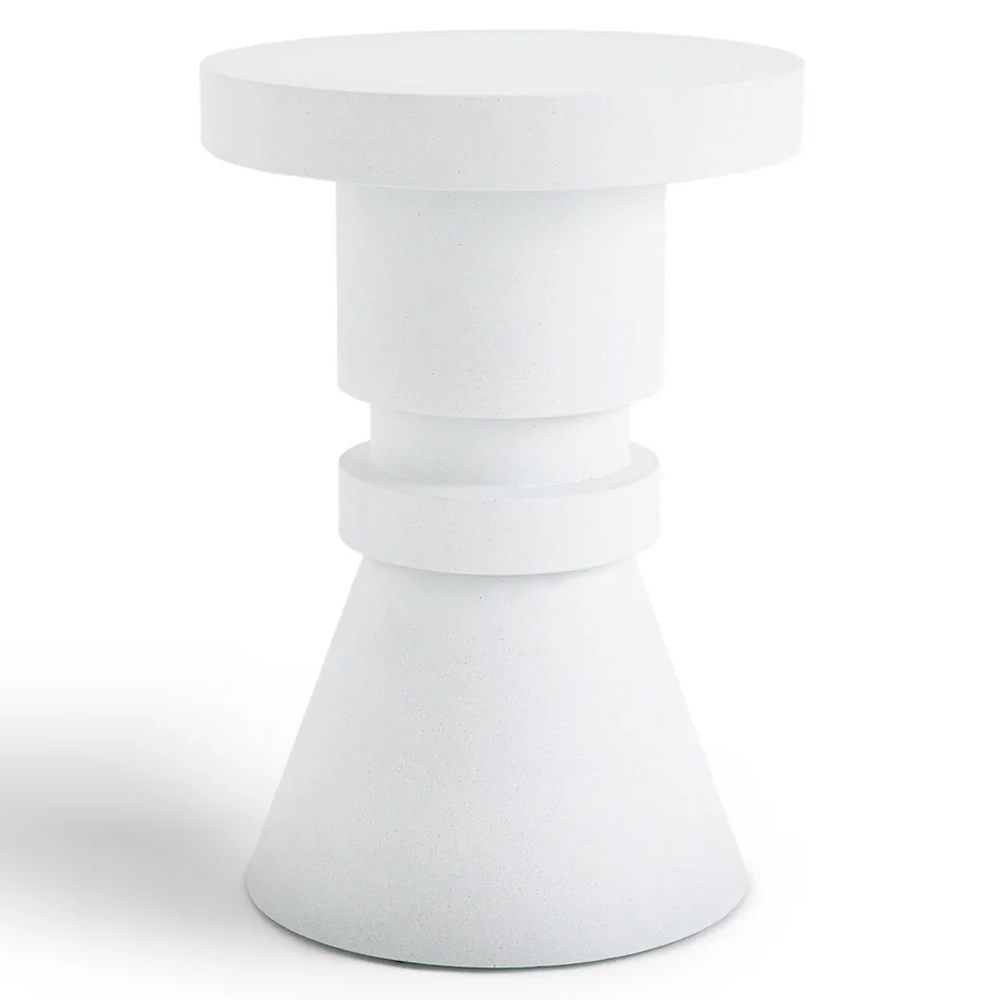 

Приставной стол из искусственного камня Chess White