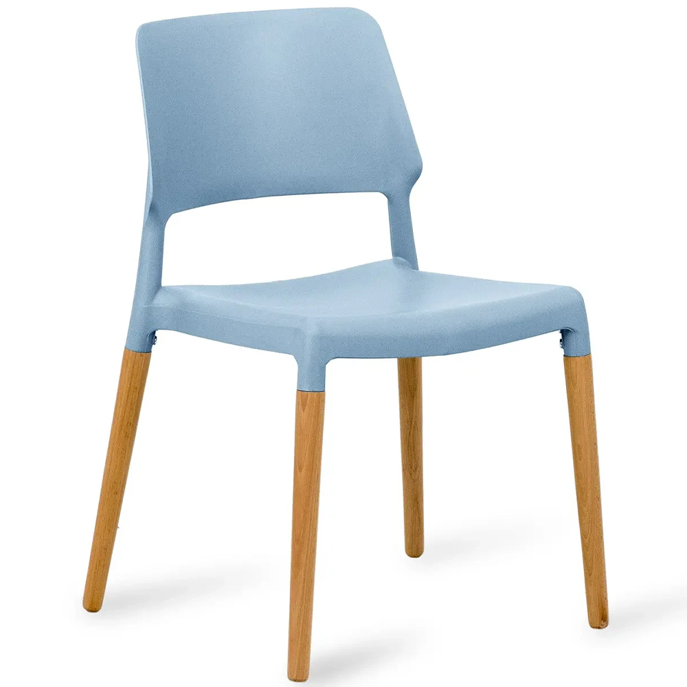 

Пластиковый стул на ножках из массива бука Ferret Blue