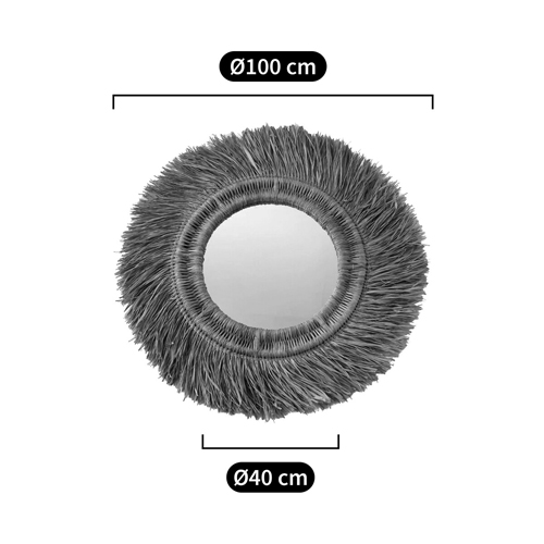 Зеркало из ротанга и сизаля WICKER MIRROR 100 в Москве