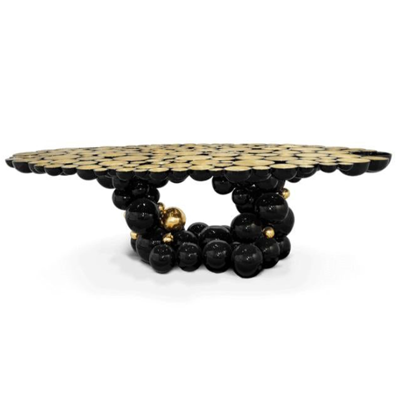  Newton Dining Table in Black Lacquered Aluminum by Boca do Lobo     | Loft Concept 
