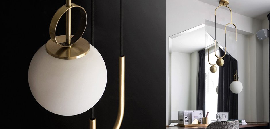 Подвесной светильник Cradle Brass Art Deco Pulley Pendant Light Подвесной светильник Cradle Brass Art Deco Pulley Pendant Light - Loft-Concept в Москве