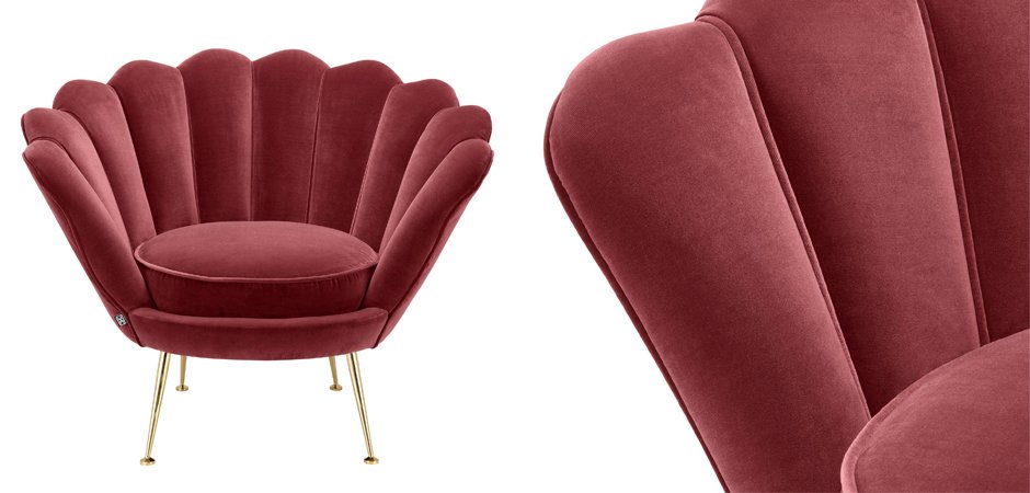 Кресло Eichholtz Chair Trapezium Wine Red - фото