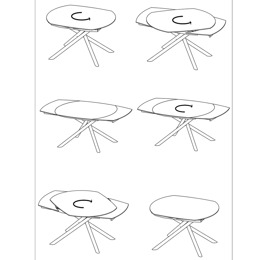 Стол обеденный раскладной круглый Folding Ceramic Table в Москве