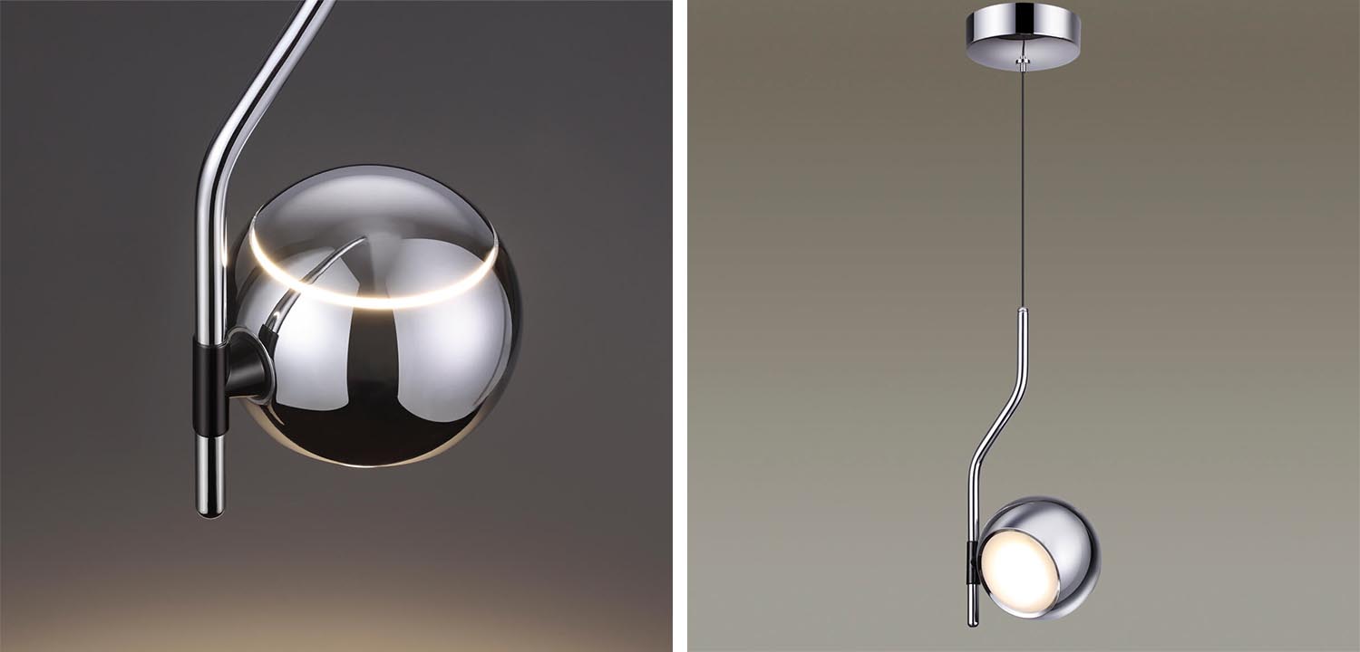 Подвесной светильник Auge Horst Chrome - фото