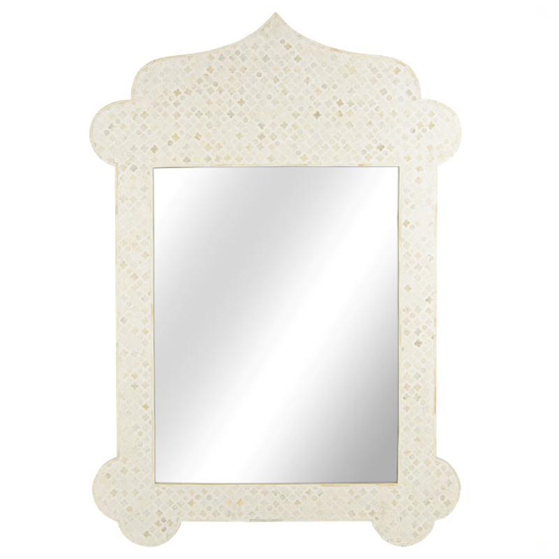 Bone Inlay Dome Mirror beige    | Loft Concept 