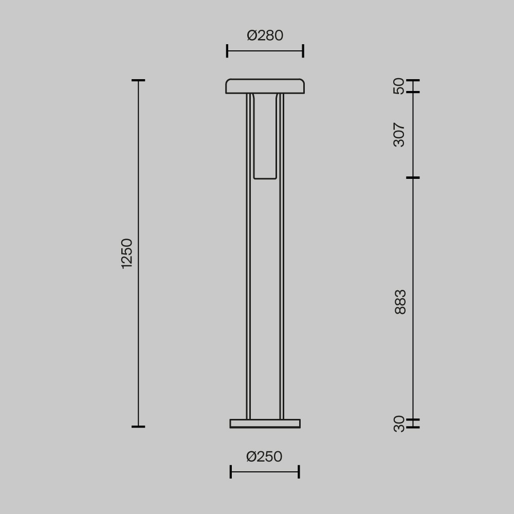 Напольный торшер светодионый Ikebana Black 3000К 24Вт в Москве