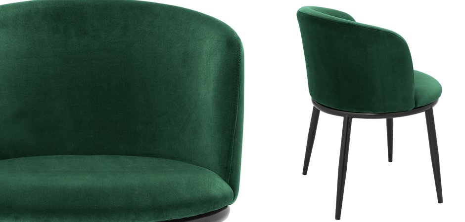 Комплект из двух стульев Eichholtz Dining Chair Filmore Set Of 2 Cameron green - фото