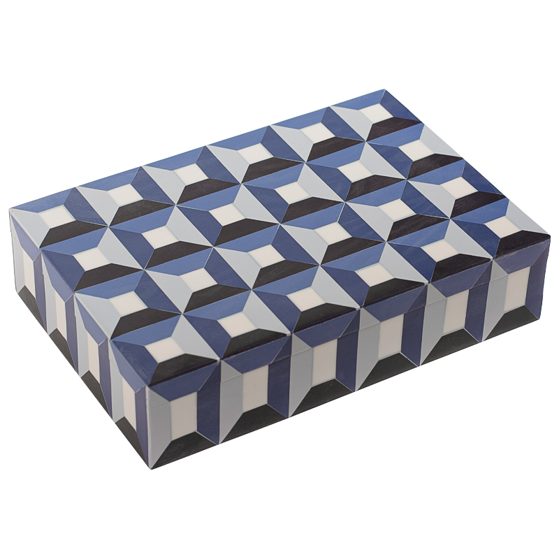  Squares Blue Bone Inlay Box      | Loft Concept 