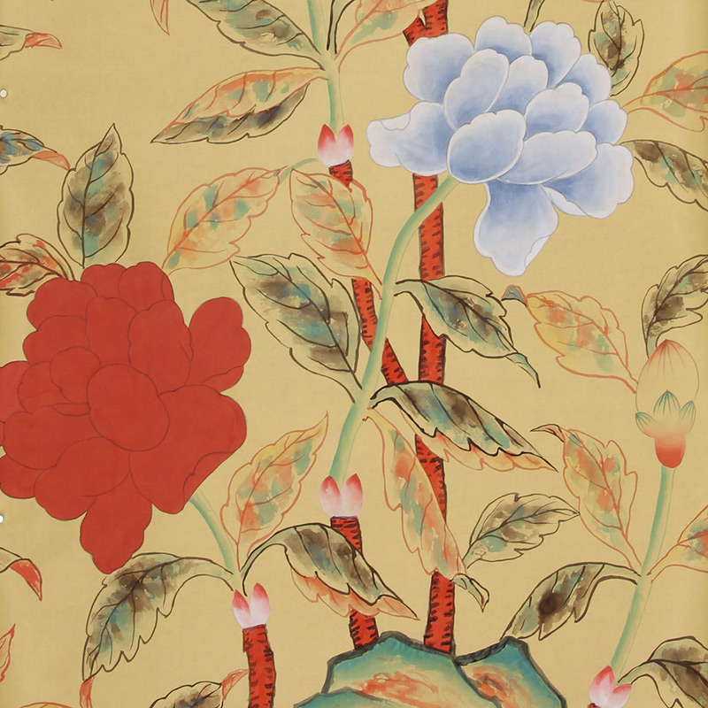    Korean Peony Original colourway on Sienna Earth dyed silk    | Loft Concept 