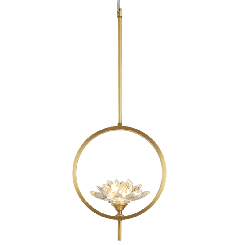 

Подвесной светильник Хрустальный Цветок Лотоса Lotus flower Clear Glass pendant lamp B