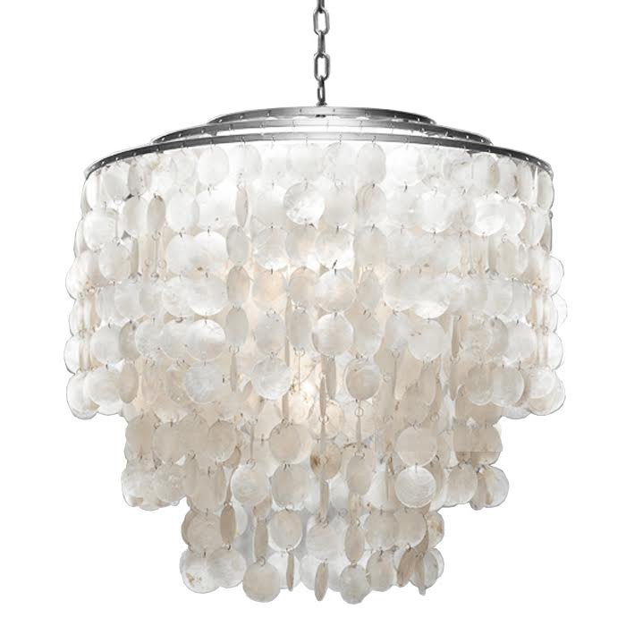 Люстра SHELL Chandelier 65 Серебро Белый Серебряный Люстра SHELL Chandelier 65 Серебро Белый Серебряный в Москве | Loft Concept