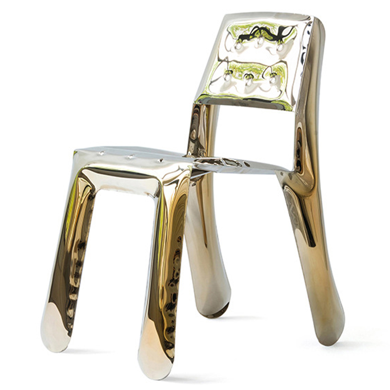  Chippensteel 0.5 Polished Gold Glossy Color Carbon Steel Seating by Zieta     | Loft Concept 