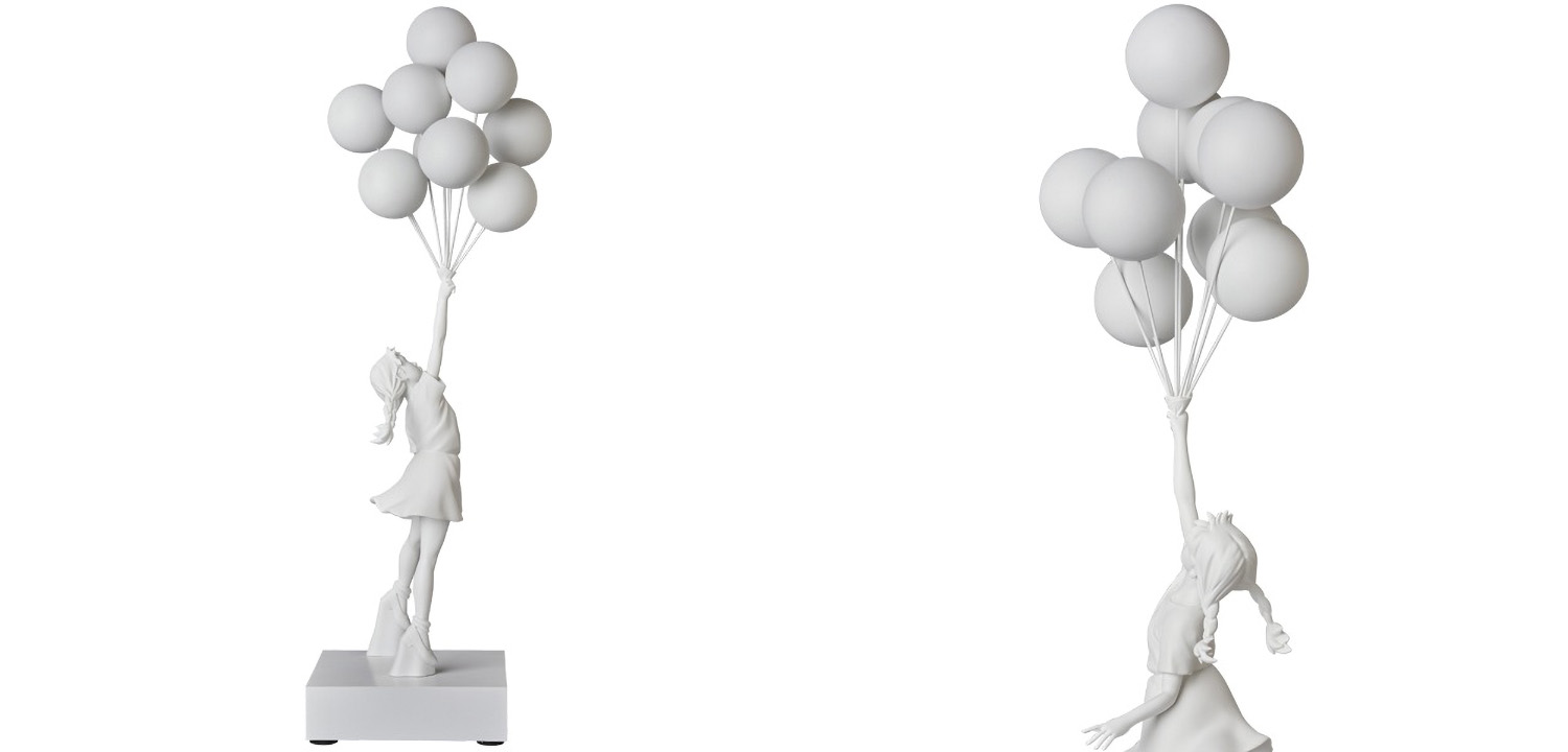 Статуэтка Flying Balloons Girl white  - фото