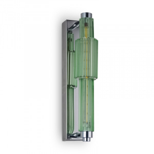 Бра с вертикальным узким плафоном Fuse Crystal Green