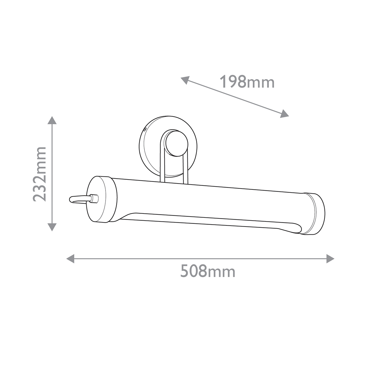 Светильник для картин цвета латунь с длинным цилиндрическим плафоном Alora в Москве