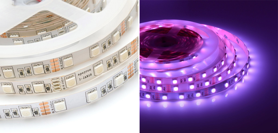 Светодиодная лента 14,4W/m 60LED/m 5050SMD разноцветная 5M		 - фото №1