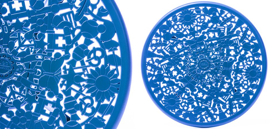 Обеденный стол Seletti Industry Collection ALUMINIUM TABLE – SKY BLUE - фото