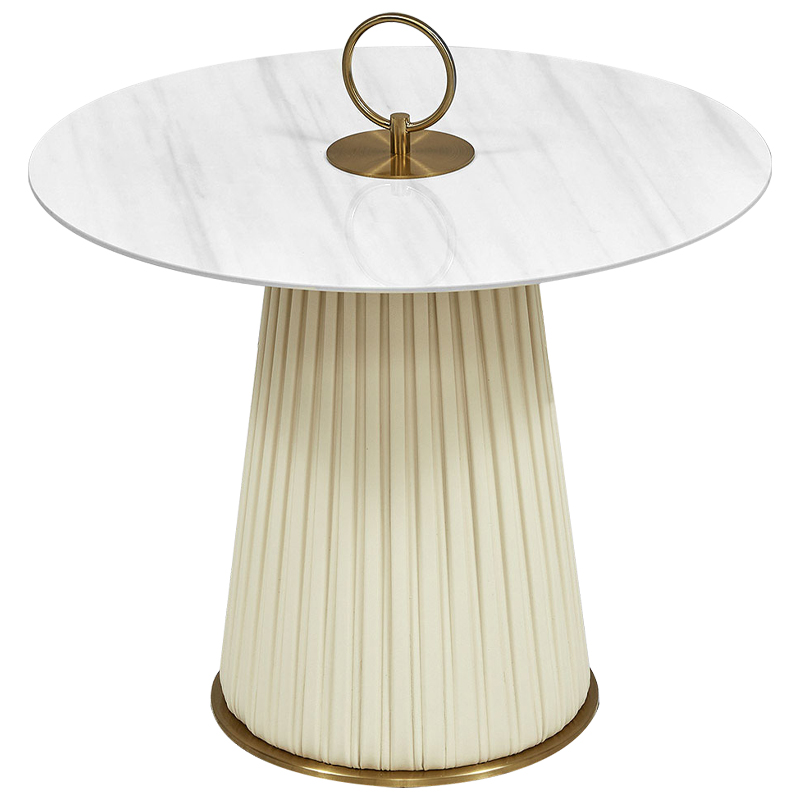   Orlaith White Gold Side Table   ivory (   )   | Loft Concept 