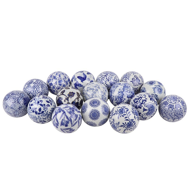  Oriental Blue & White Pattern Ball     | Loft Concept 