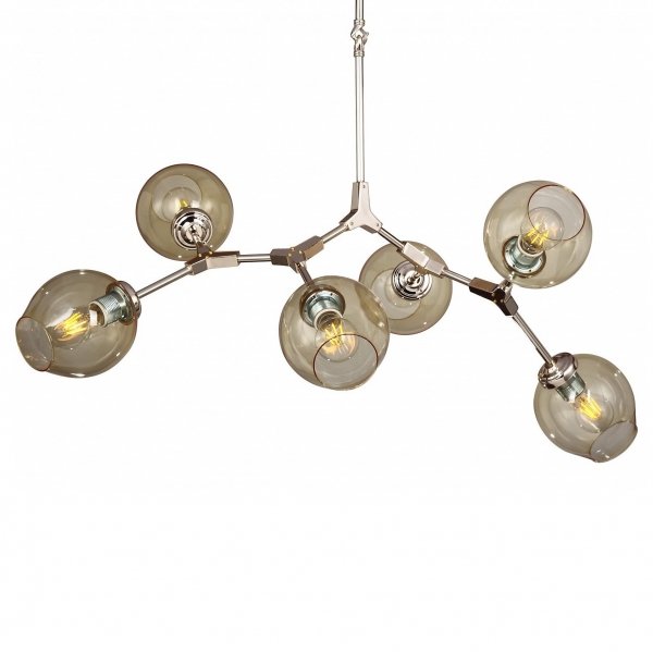  Branching Bubble Chandelier 6 Amber  (Amber)   | Loft Concept 