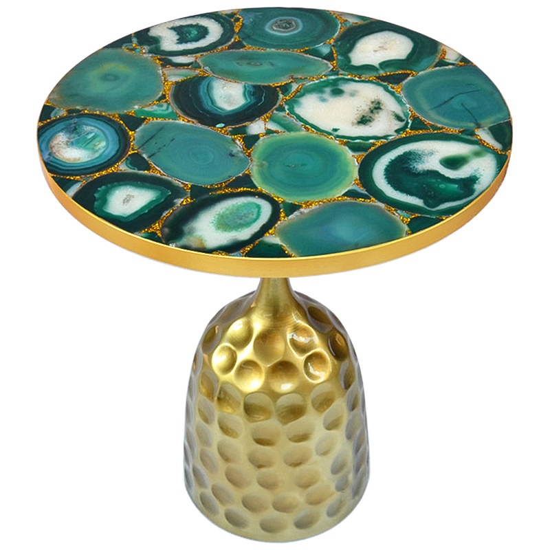   Cluster Surface Green Agate Side Table      | Loft Concept 