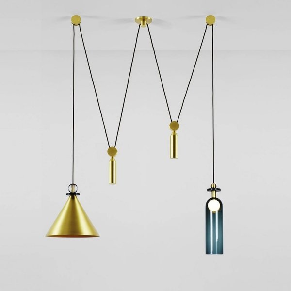   Shape up Double Pendant Brass    | Loft Concept 