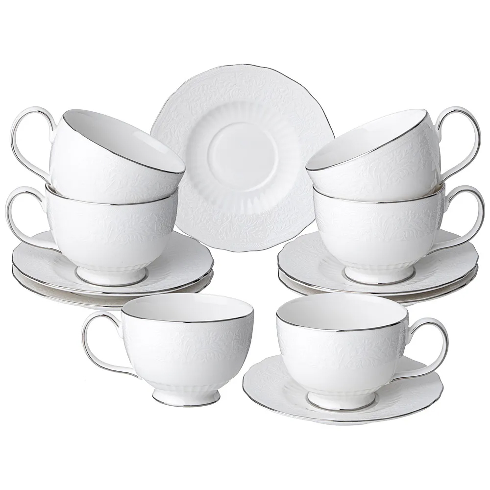 

Чайный набор белый из фарфора на 6 персон 12 предметов 280 мл Garden Whisper Porcelain Set