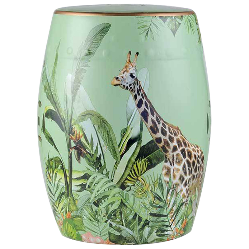   Giraffe Tropical Animal Ceramic Stool Green       | Loft Concept 