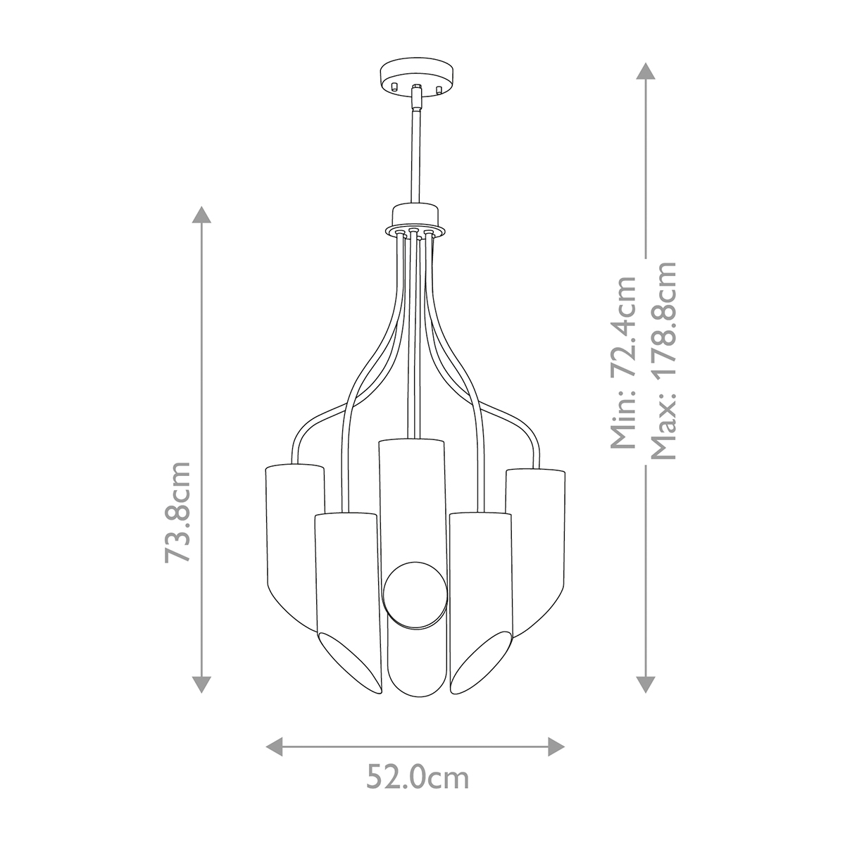 Люстра белого цвета с 6-ю цилиндрическими плафонами Elstead Lighting в Москве