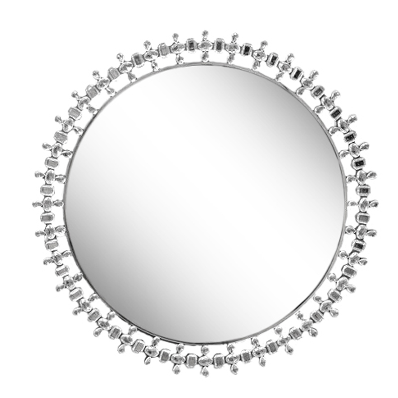  Crystal Inserts Round Mirror    | Loft Concept 