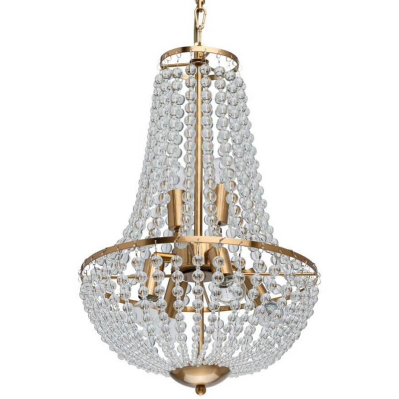  Virginia Clear Beads Chandelier Gold      | Loft Concept 