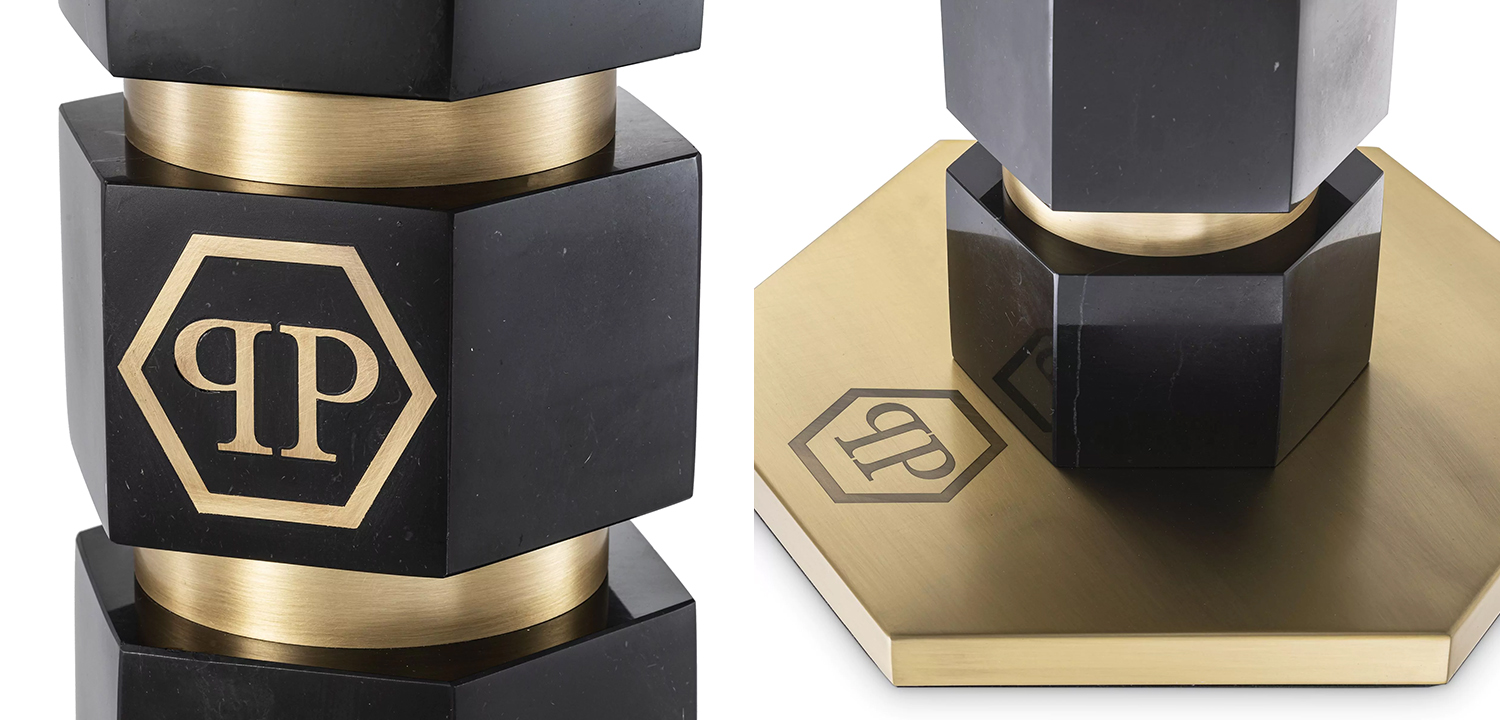 Настольная лампа Philipp Plein Table Lamp Hexagon Черная - фото №1