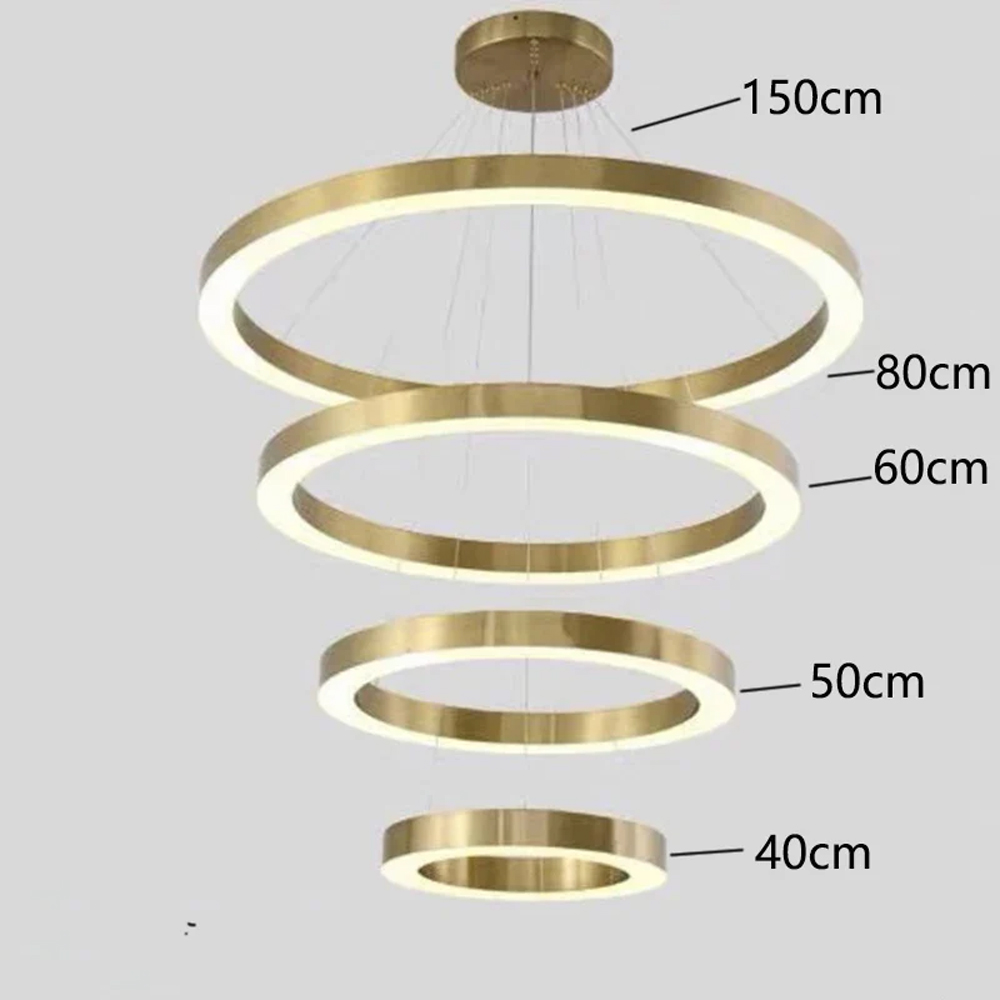 Люстра Light Ring Vertical Латунь в Москве