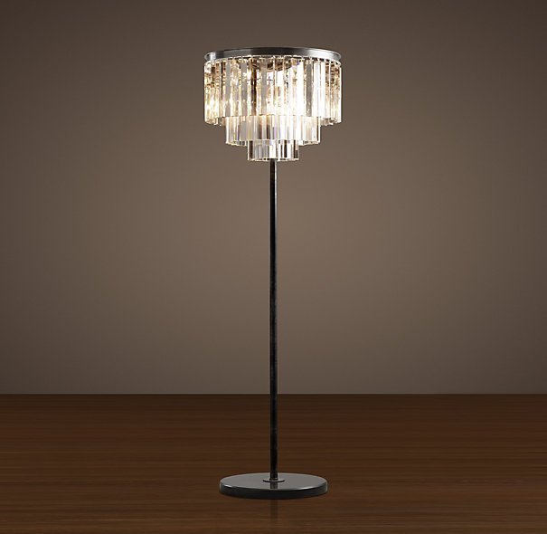  RH 1920S Odeon Clear Glass Floor Lamp     | Loft Concept 