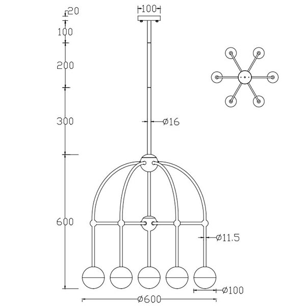 Люстра Heidy Bronze Chandelier 7 в Москве