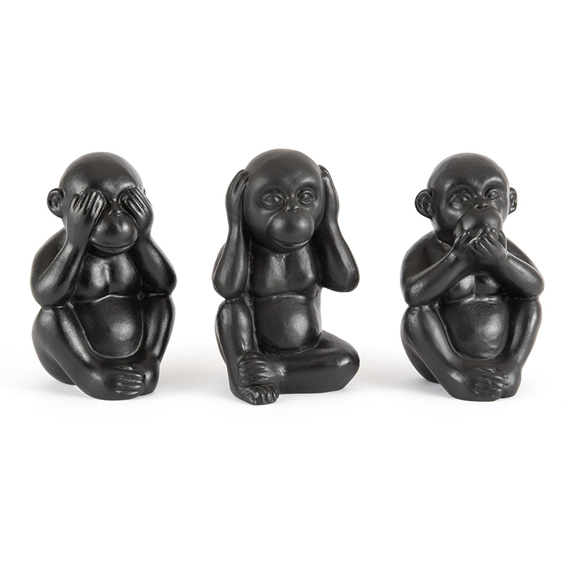   3-  Three Black Monkeys    | Loft Concept 