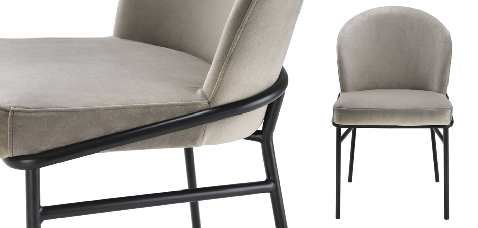 Комплект из двух стульев Eichholtz Dining Chair Willis Set of 2 greige - фото