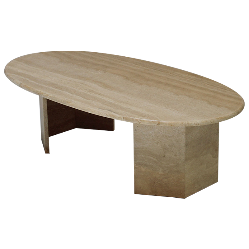 Кофейный стол Oval Travertine Coffee Table