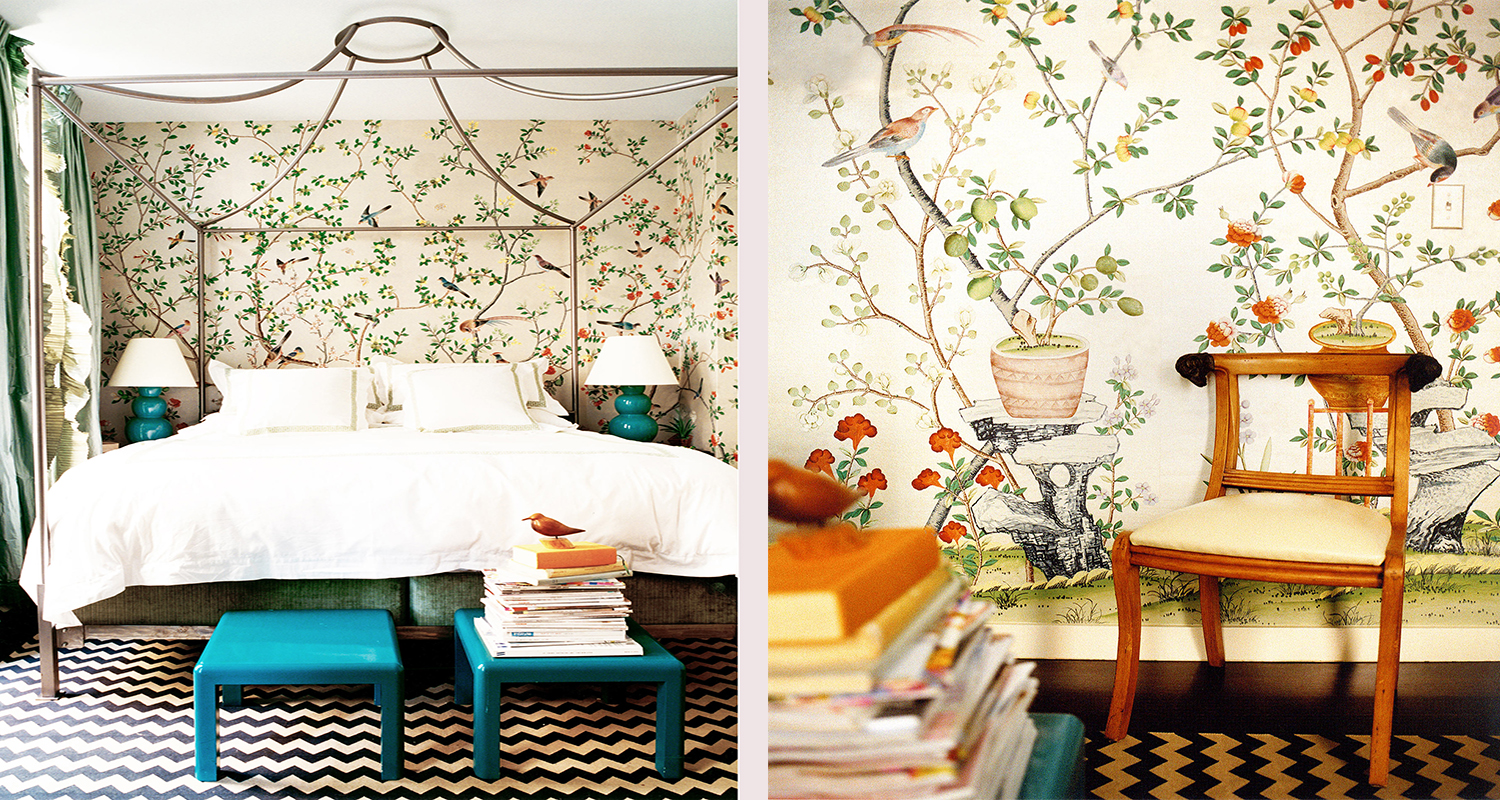 Обои ручная роспись Jardinieres & Citrus Trees Natural Mica - фото №2