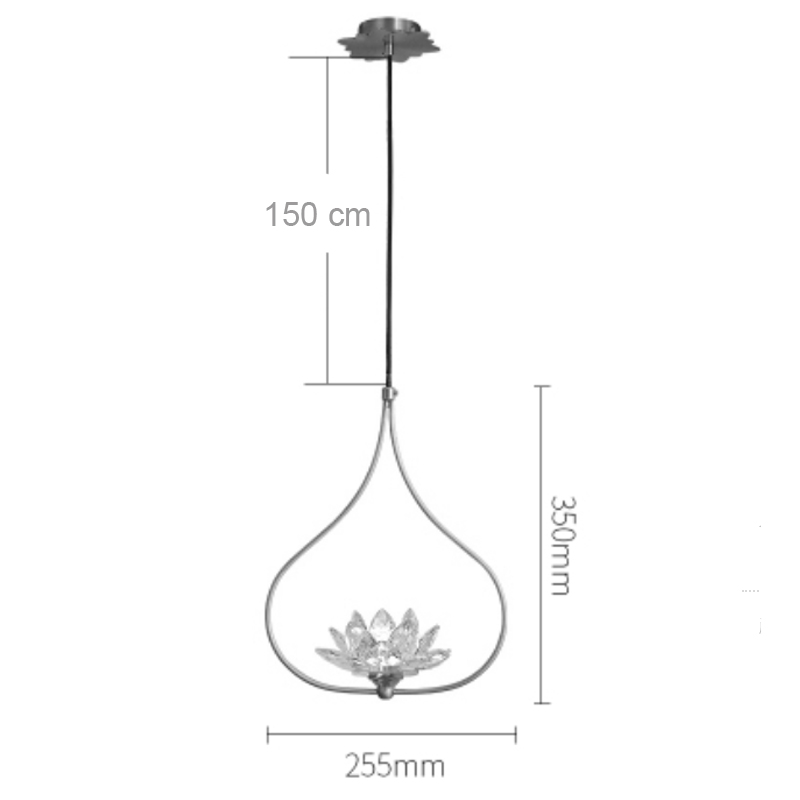     Lotus flower Clear Glass pendant lamp A  