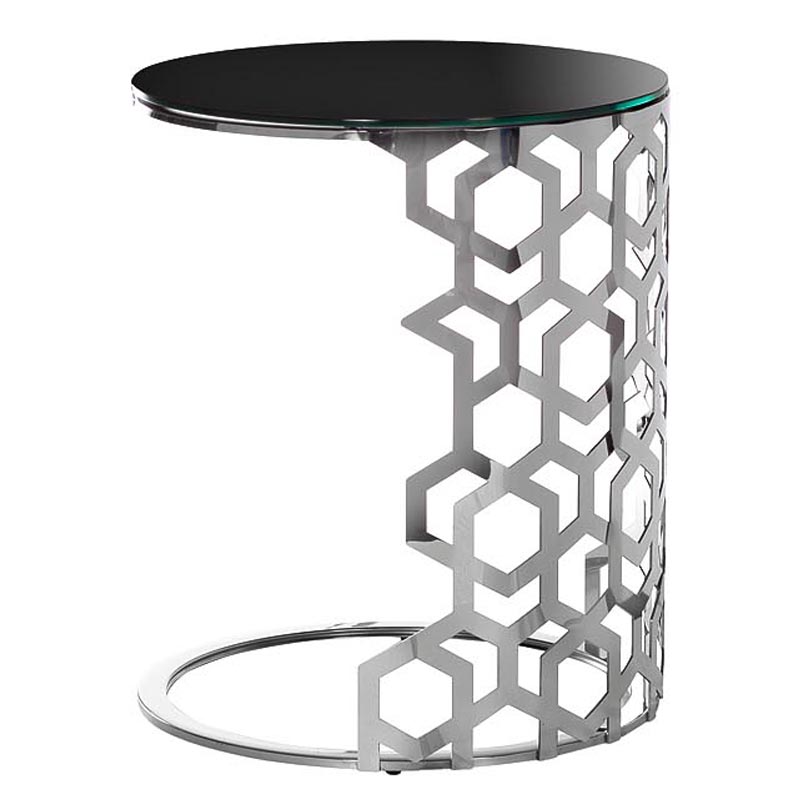   Yen Geometry Side Table silver 60    | Loft Concept 