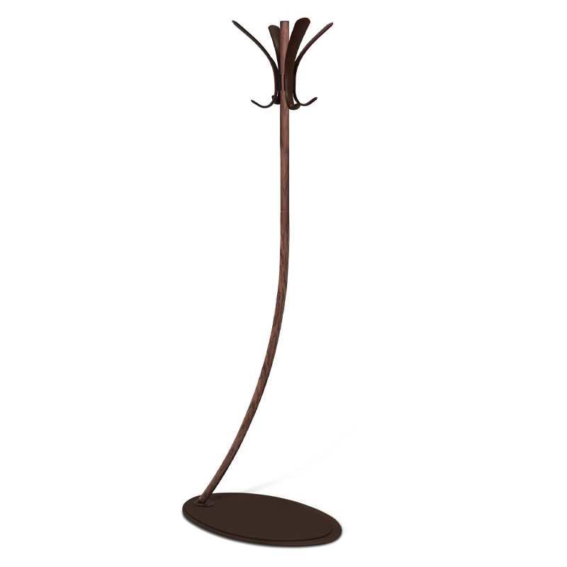 

Вешалка коричневая с 4-мя крючками из пластика Curves Hangers