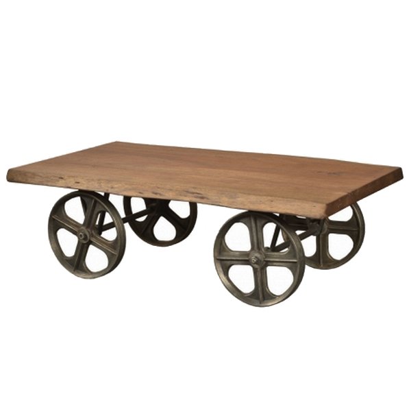    Industrial Coffee Table on Wheels    | Loft Concept 