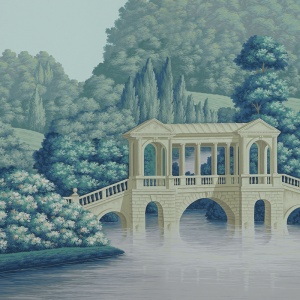 Обои ручная роспись English Landscape Special Colourway on scenic paper