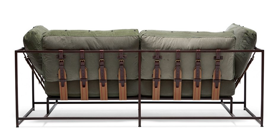 Двухместный диван Olive Military Two Seat Sofa - фото