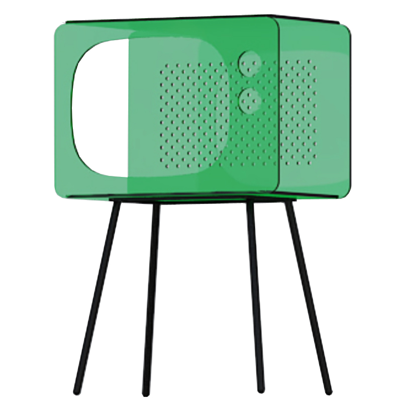        Green Acrylic Television Nightstand     | Loft Concept 