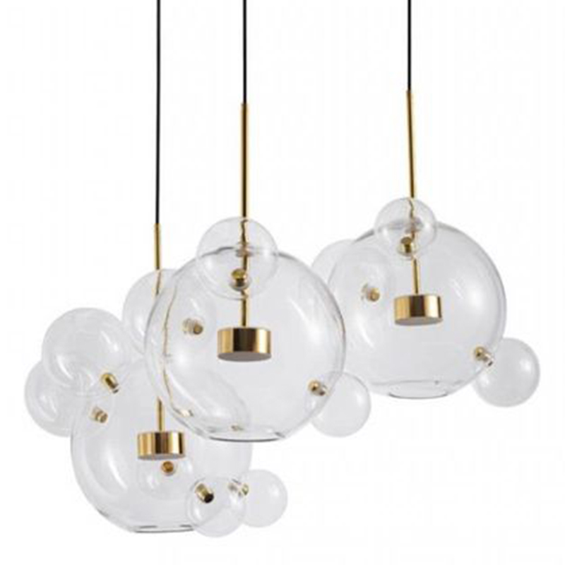   Giopato & Coombes Bubble Chandelier Gold Circle 3        | Loft Concept 